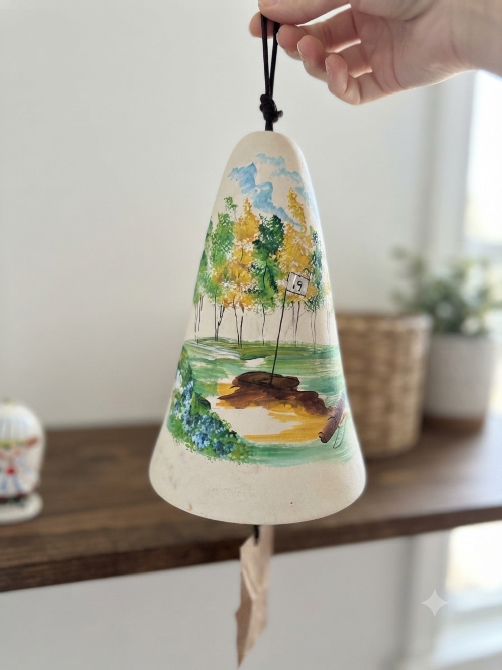 Vintage 1970 Dobe of Arizona ceramic wind chime bell